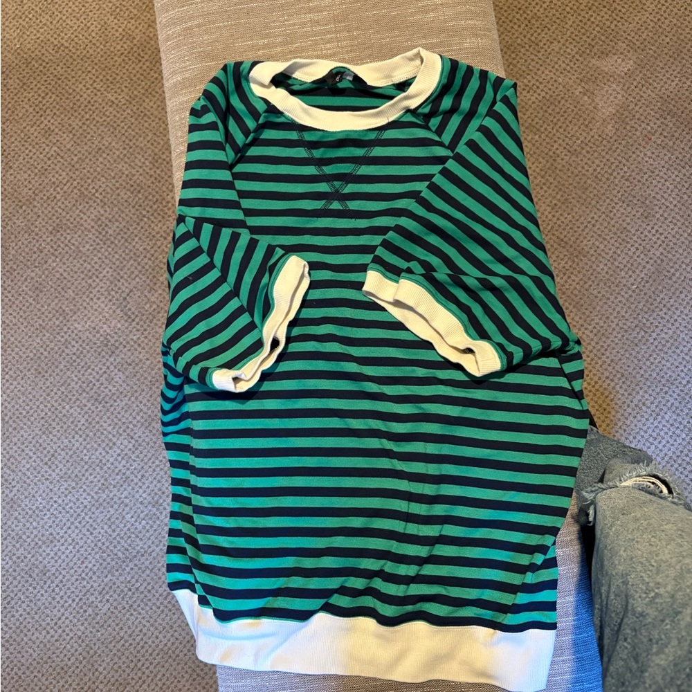 Striped Green and Black Sweatshirt